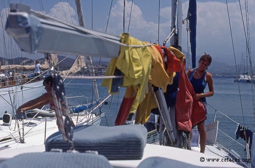 Fin de traversée un peu mouillée entre les Baléares et Ajaccio