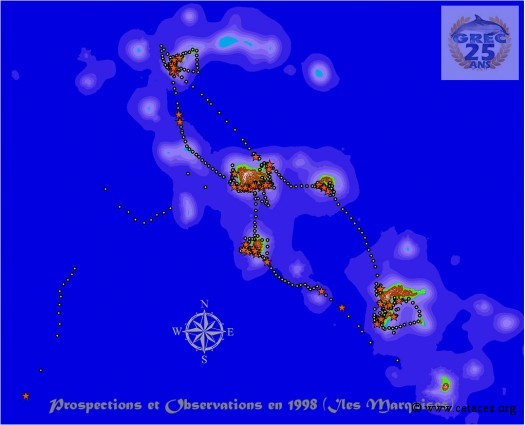 Prospections et observations aux Marquises en 1998