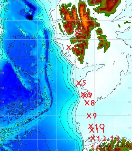 Nos observations, à l'ouest de la mer de Barents