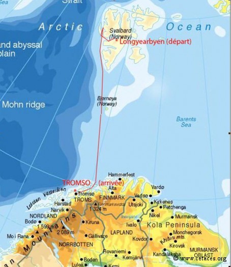 Une route quasiment nord-sud, de 300 milles environ