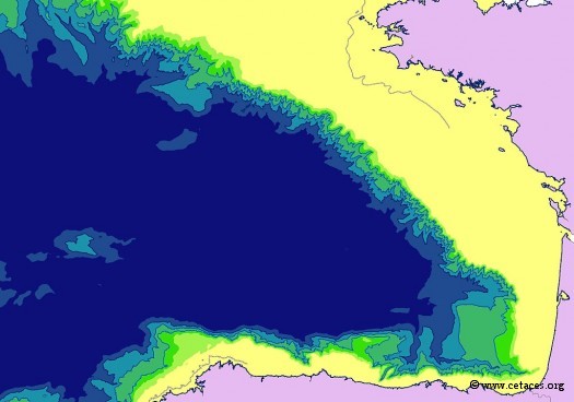 Le golfe de Gascogne et son immense plateau continental